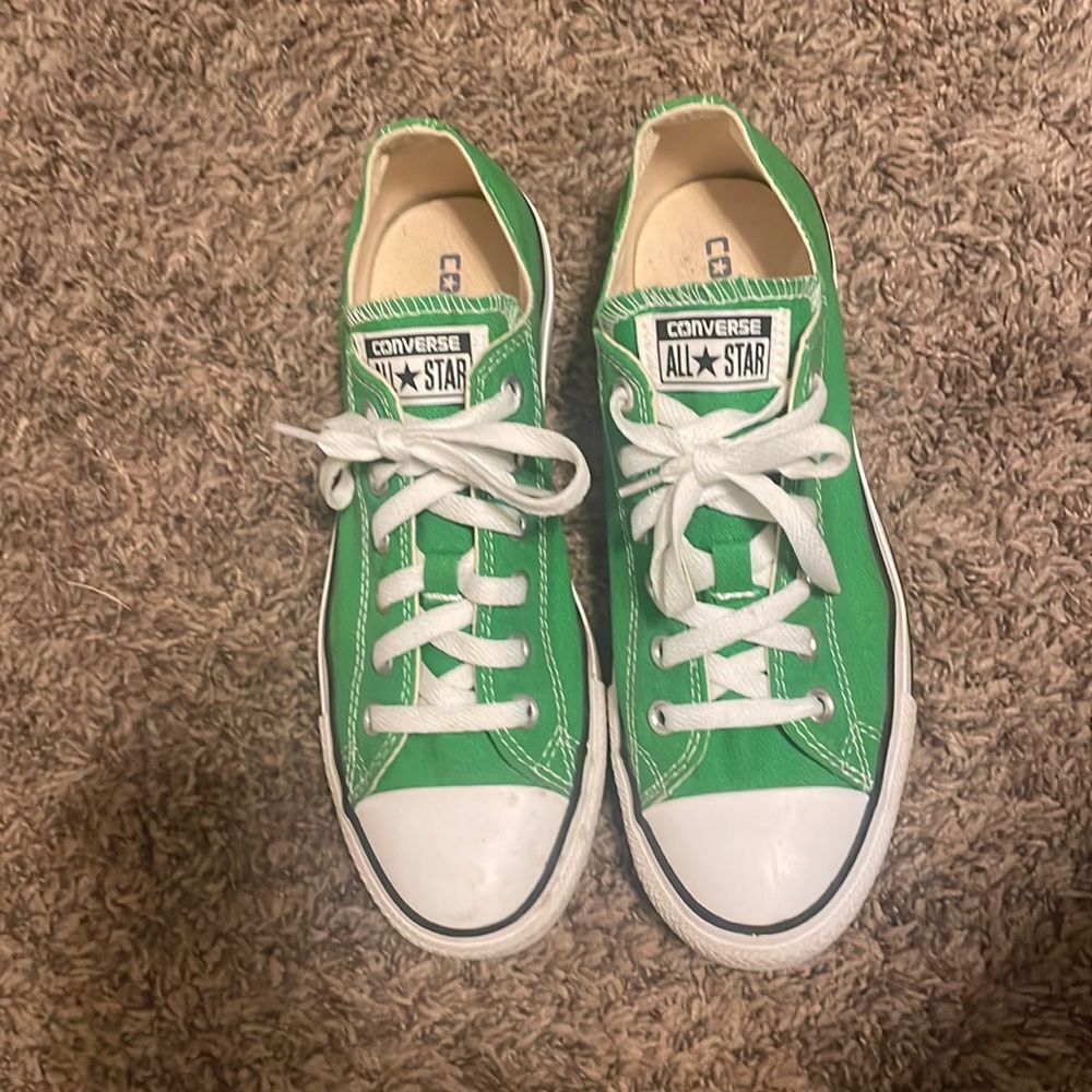 Low top converse all star green